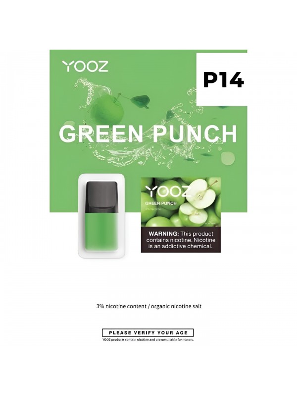 YOOZ Pods 2pcs/Pack 3% Nic – Green Apple