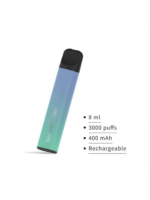 Miku Disposable Vape Device 8ML 3000 Puffs 400mAh ...