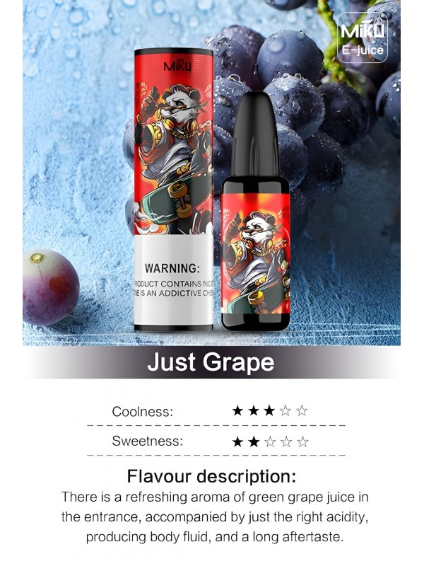 Miku Just Grape Fruit Flavor E-juice #009