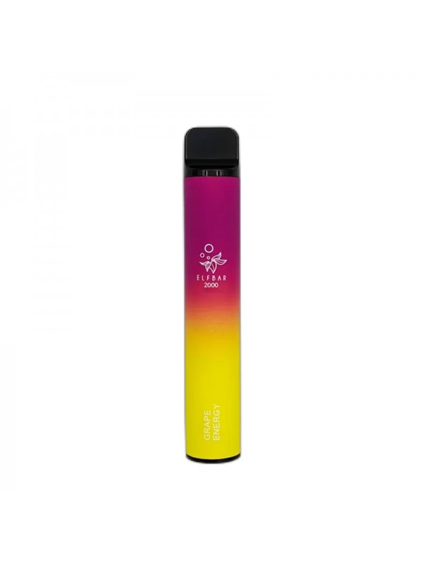 ELF BAR 2000 Disposable Grape Energy 2000 Puffs 12...