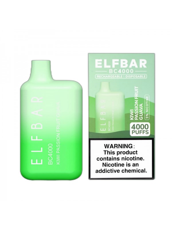 ELF BAR BC4000 Disposable 4000 Puffs Kiwi Passion Fruit Guava 11.5ml